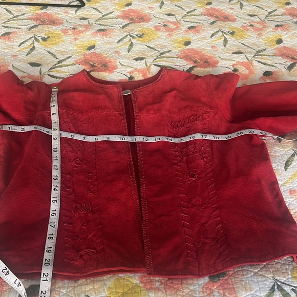 Chico’s Suede Open Front Jacket.Pro - Picture 6 of 7